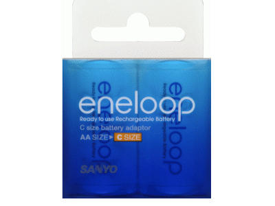 Sanyo Eneloop Adapter von AA auf C (Mignon -> Baby)