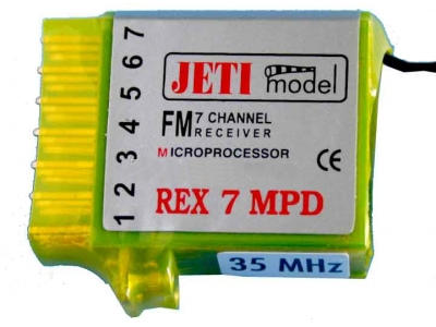 Jeti REX 7 micro MPD (ähnlich PCM/FailSafe, 7 Kanäle, 8g, 35Mhz)