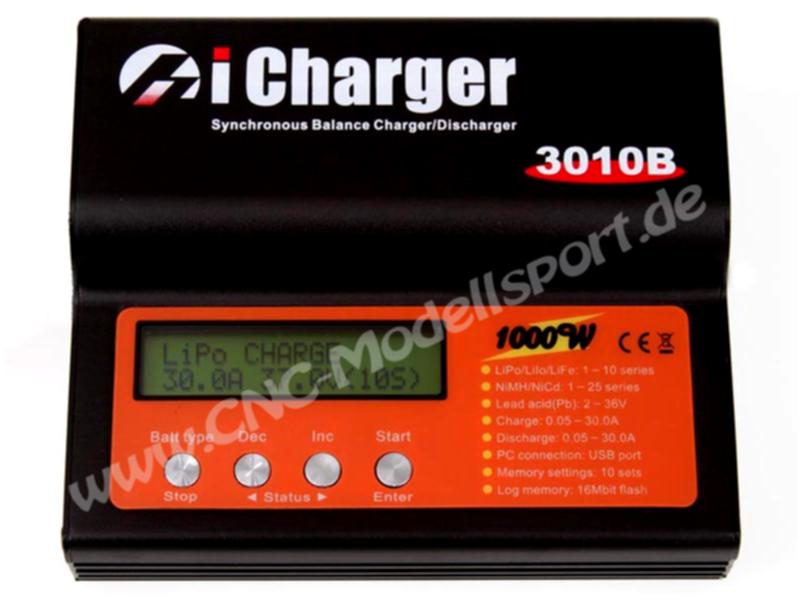 Junsi  iCharger 3010B (1000W / 80W, bis zu 25NiXx, 10S, 30A)