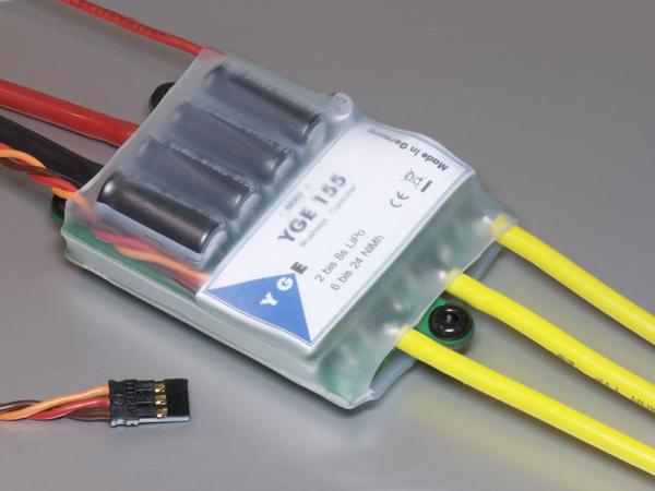 YGE 155 (OPTO, 6-24NiXx, 2-8Lipo) Brushless Regler YGE 155 (OPTO, 6-24NiXx, 2-8Lipo) Brushless Regler