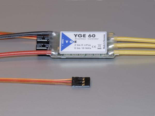 YGE  60 (Switch-BEC, 6-18NiXx, 2-6Lipo) Brushless Regler