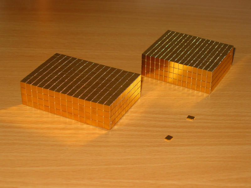 Neodym Magnet vergoldet: 10x6x2mm N52